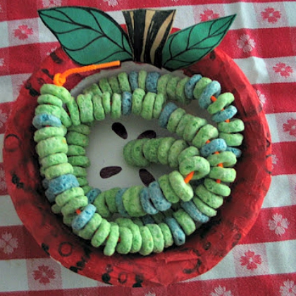 Edible Wormy Apple Craft For Preschoolers