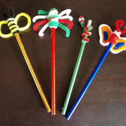 Pipe cleaners pencil decoration crafts