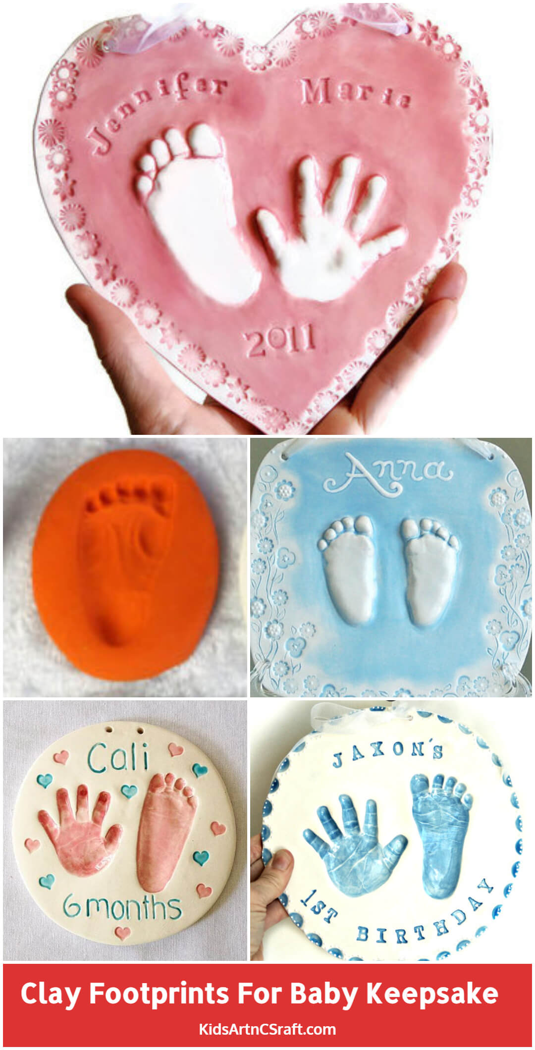 Clay Footprint DIY Baby Keepsake Kids Art & Craft