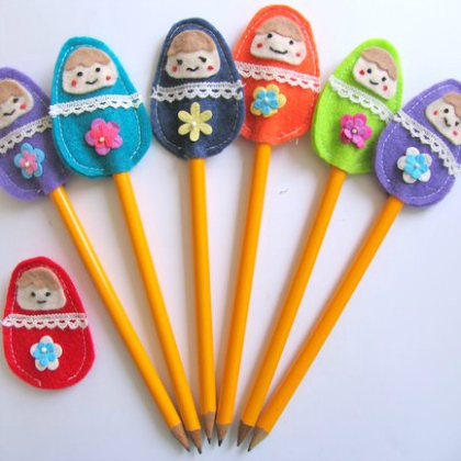 Felt cloth babies pencil decoration crafts