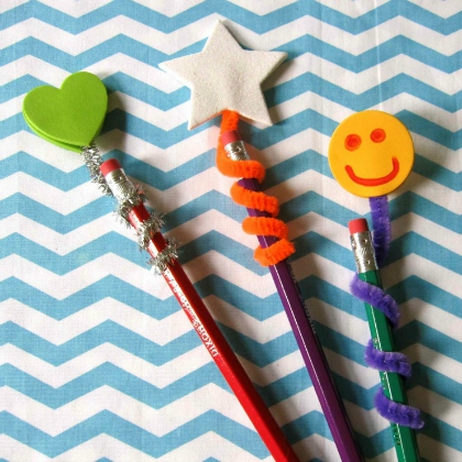 Foam and pipe cleaners pencil decoration crafts
