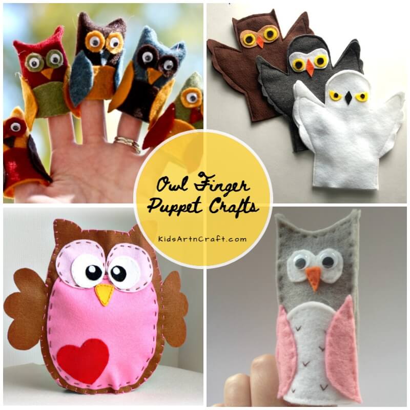 No-Sew Felt Owl Finger Puppet Craft For Kids