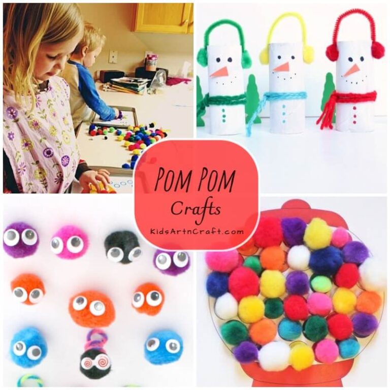 Pom Pom Crafts And Activities For Kids - Kids Art & Craft