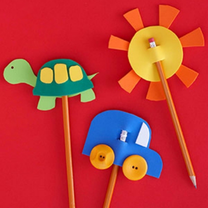 Different shapes using soft foam pencil decoration crafts