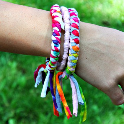 DIY Bracelets For Kids Bright T-shirt Bracelets for kids