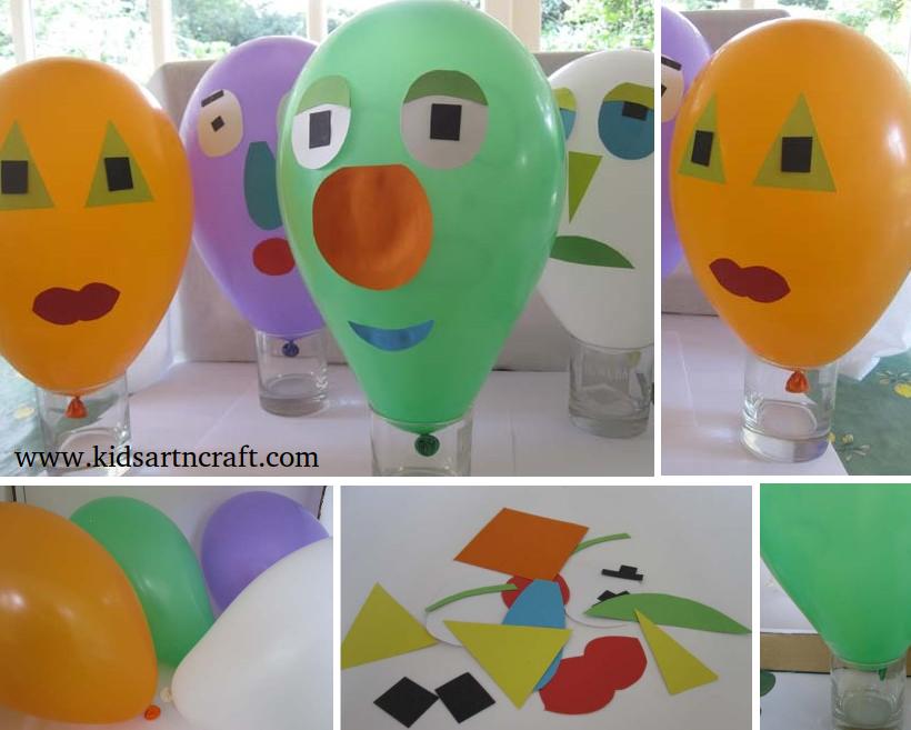 Funny Balloon Faces Craft for kids