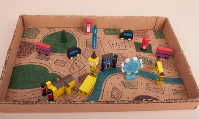 Unique Town Craft Project Using Cardboard Box For Kids
