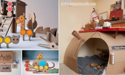 Recycled Cardboard Box Crafts For Kids - Activities for Toddlers