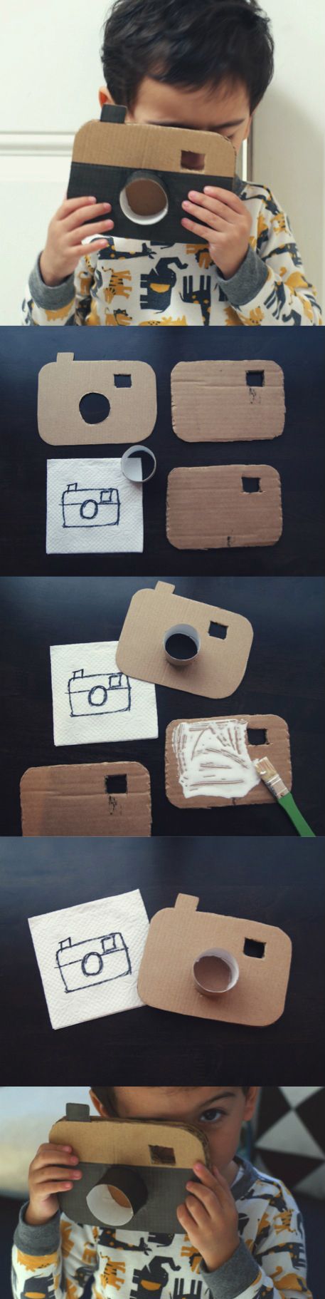 DIY Cardboard Camera Craft Activity For Kids Cardboard Toy Crafts