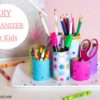 DIY Desk Organizer from Toilet Paper Rolls for Kids