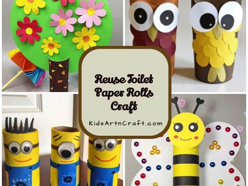 Easy Toddler Crafts using Toilet Paper Rolls