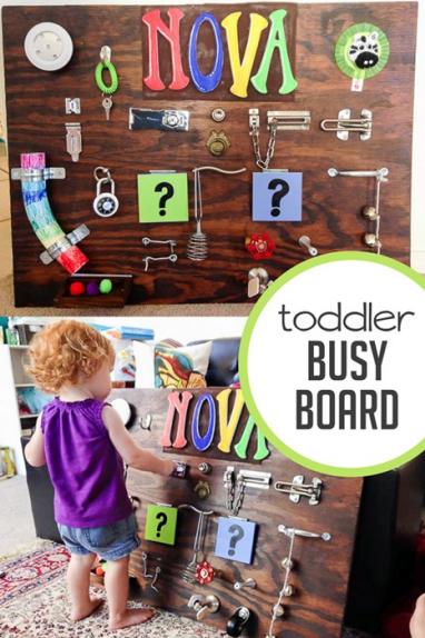 PERSONALISED DIY GIFTS Toddler Busy Board From