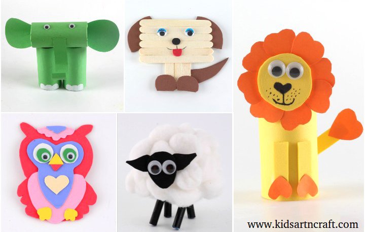 How to Make Easy Paper Animal Crafts For Kids - Kids Art & Craft