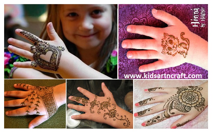 Mehndi designs for kids | Kids Henna Designs Collection - Kids Art & Craft