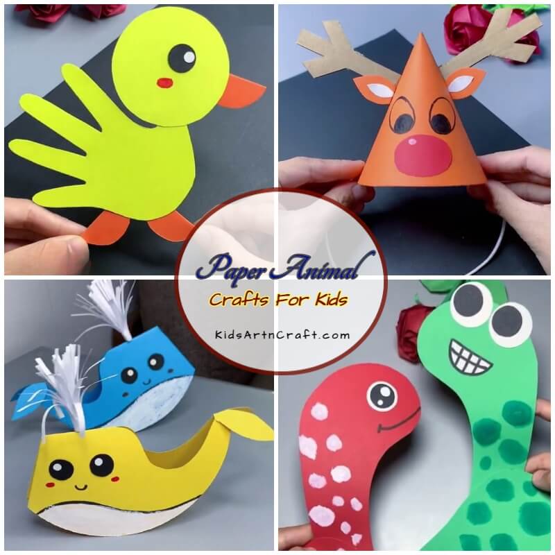 Easy Animal Arts And Crafts For Kids - Step by step