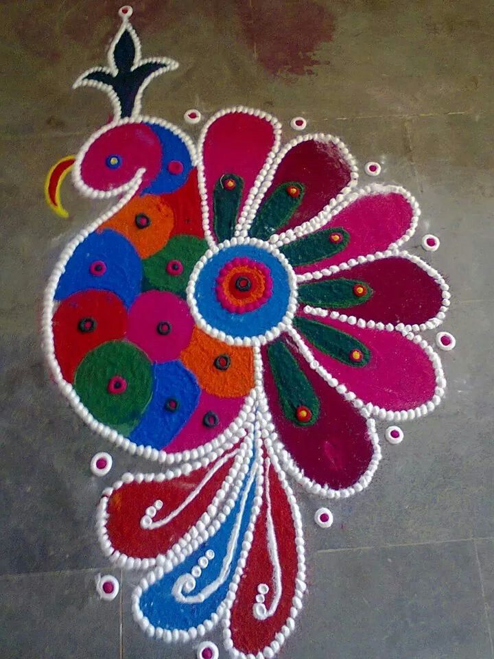 20 Easy & Creative Rangoli Designs for Kids - Kids Art & Craft