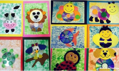 CD Disk Animal Crafts for Kids