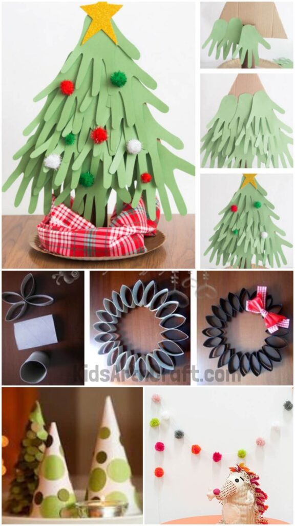 Easy Christmas Craft Ideas for Kids - Step by step tutorials - Kids Art ...