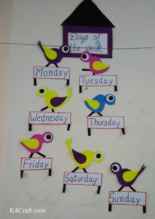 Days Of The Week Chart Making Ideas For School - chore chart