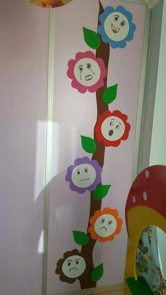 Happy Sad Face Flower Decorations For Preschool