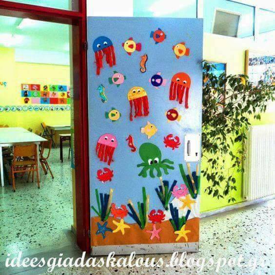 Sea Animals Door Decor Inspo For Preschool Teachers
