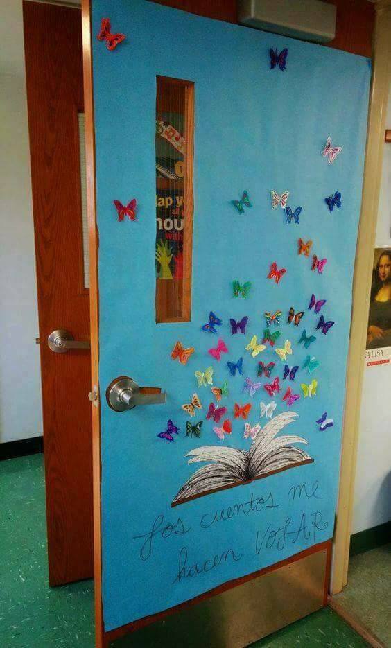 Butterfly Door Decoration Ideas For Kindergarten