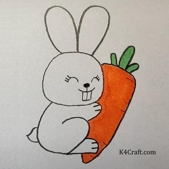 A WALK THROUGH THE WORLD OF DAZZLING ART Baby Rabbit With A Carrot