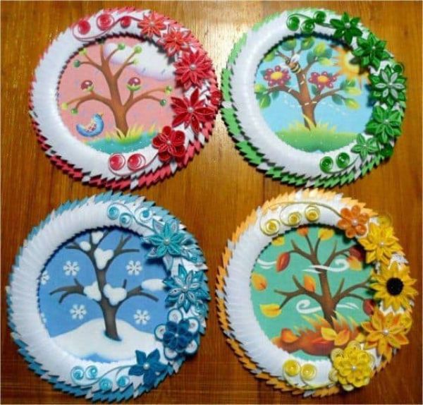 Montessori Toddler Crafts Activities - Changing Seasons Art Art Plates