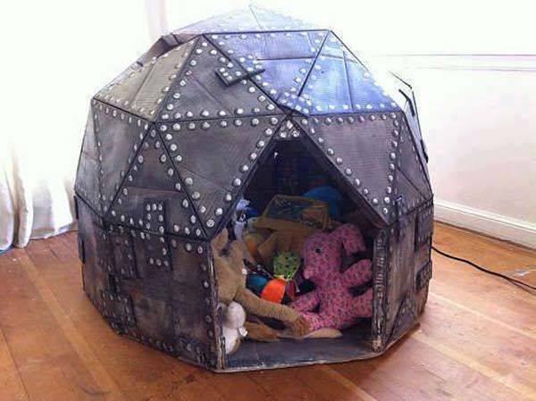 Activities for Kids-Play With Cardboard Dome Cardboard House Crafts