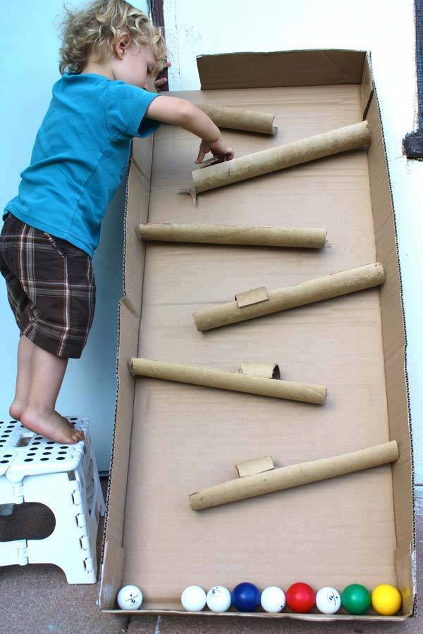 DIY Cardboard Crafts &amp; Activities for Kids-Play With Cardboard Cardboard pinball