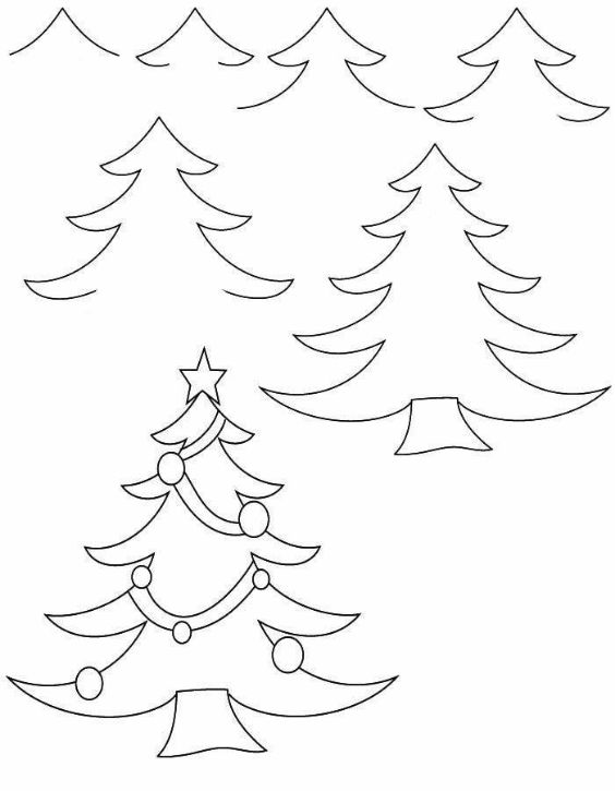 How to Draw Christmas Tree Step By Step Drawing Ideas With Instructions