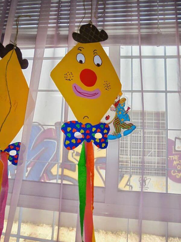 Use clown theme in the kite for Sankranti festival
