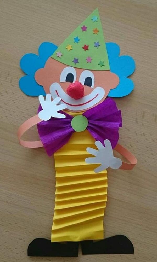 Clown Craft Idea for Kids - Clown It All Up in Your Next Party Don't throw those waste chart papers. Just don't