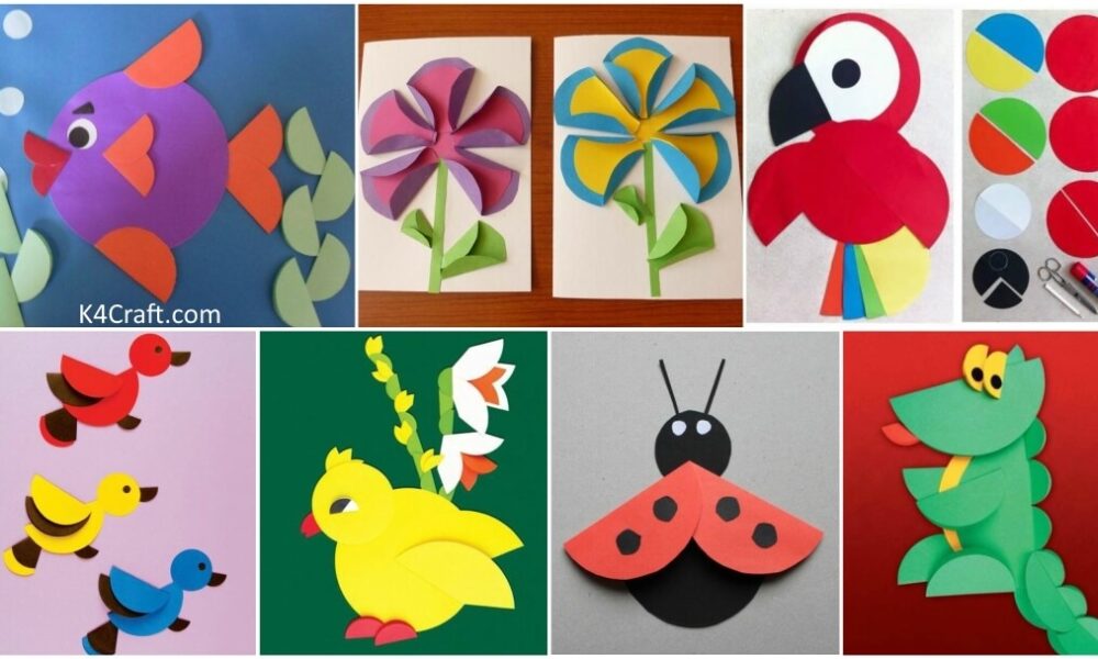 Diy Art With Paper Circles Craft Ideas For Kids Kids Art Craft