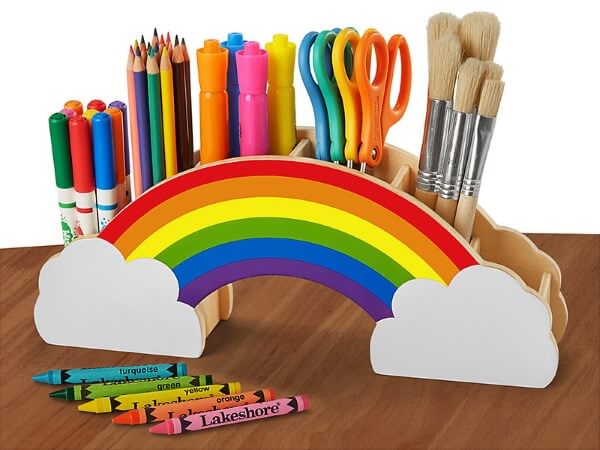 Organize And Customize : Creative DIY Stationary Organizers Rainbow Stationary Organizer