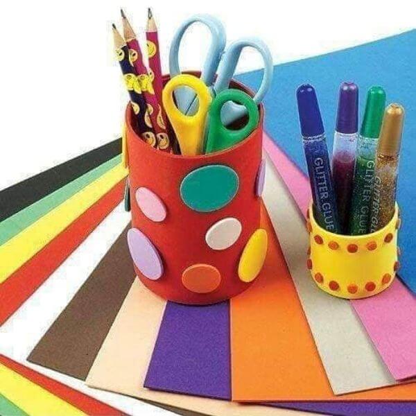 Organize And Customize : Creative DIY Stationary Organizers Felt Fabric Pencil Holder