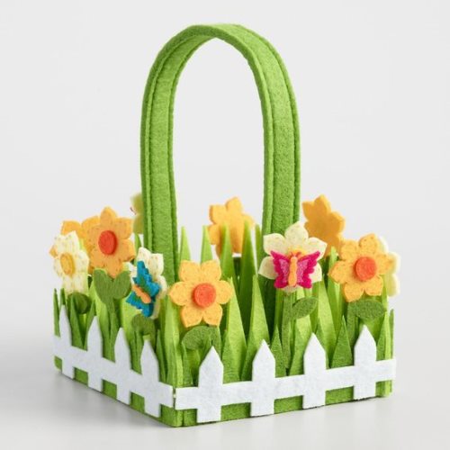 Felt Flower Basket