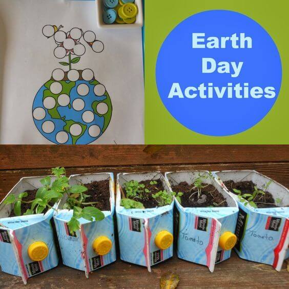 Go green with this Carton Planter - Earth Day Art & Craft Ideas for Kids