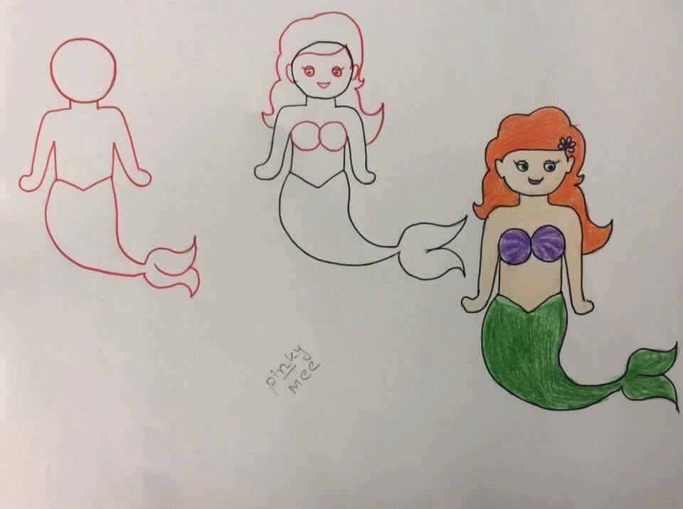 Enhance Drawing Skills of Your Kids Pretty Mermaid