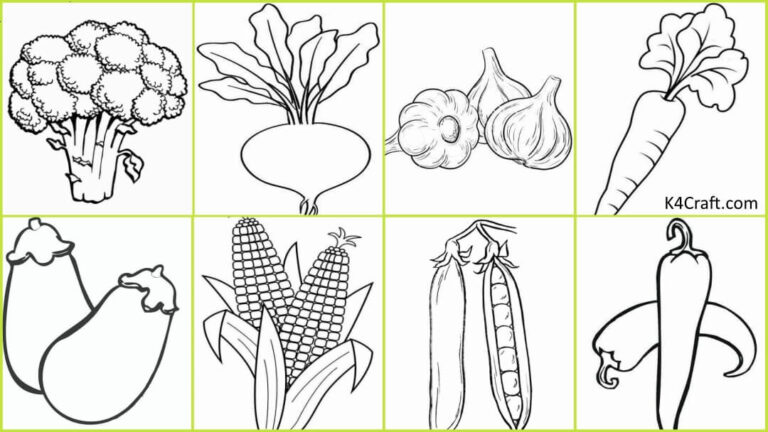 Free Printable Vegetable Coloring Pages for Kids - Kids Art & Craft
