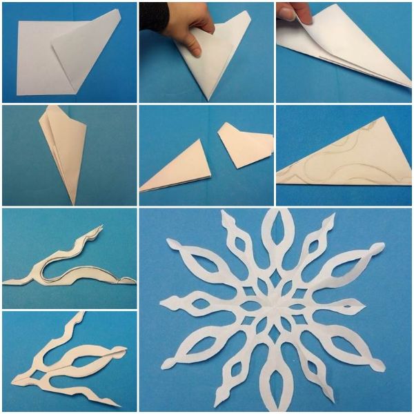 How to Make 6 Pointed Paper Snowflake - Step by Step Tutorials
