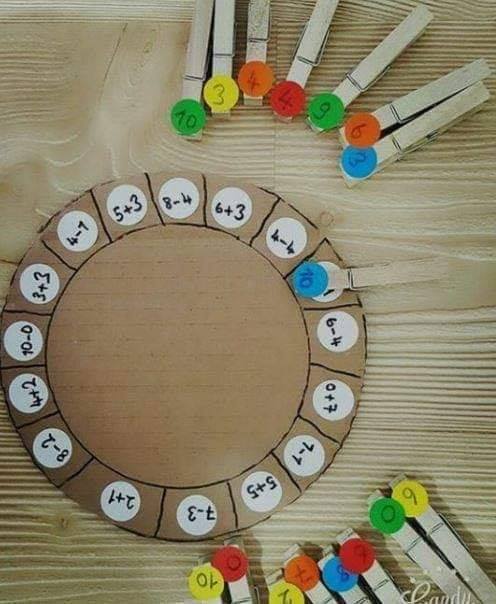 DIY Math Crafts &amp; Activities for Kids CLOTHES PIN LOOP