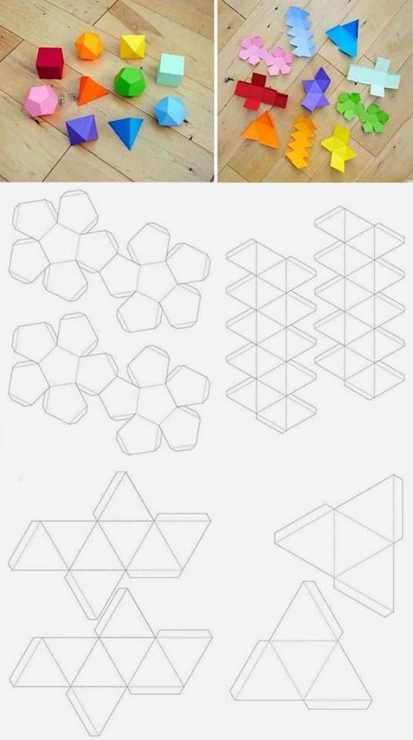 three-dimensional figures - Easy Paper Origami for Kids