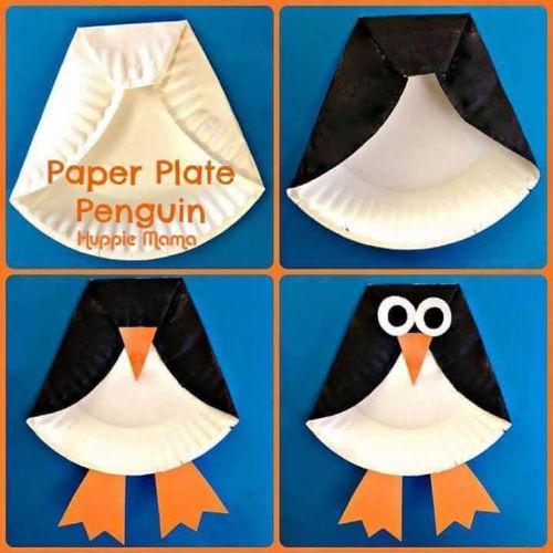 Paper Plate Penguin  Making Art With Paper Plates - Turning Garbage Into Something Unique