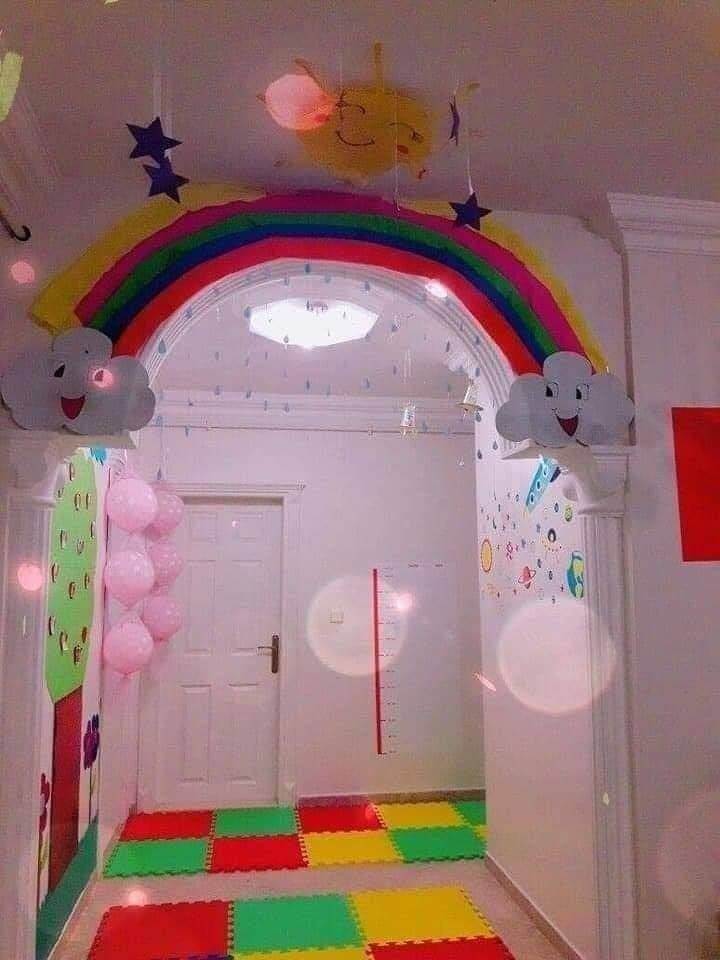 School Decor Ideas Colourful Corridor