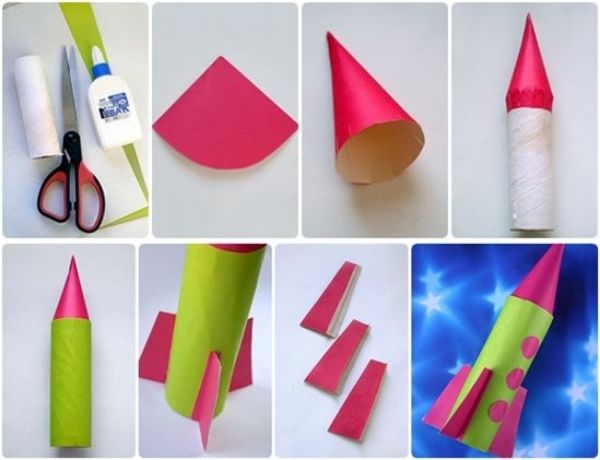 Create another rocket out of toilet paper roll