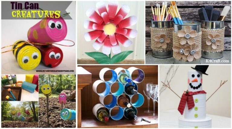 20+ Creative Ways to Decorate Old Tin Cans for Your Home - Kids Art &amp; Craft