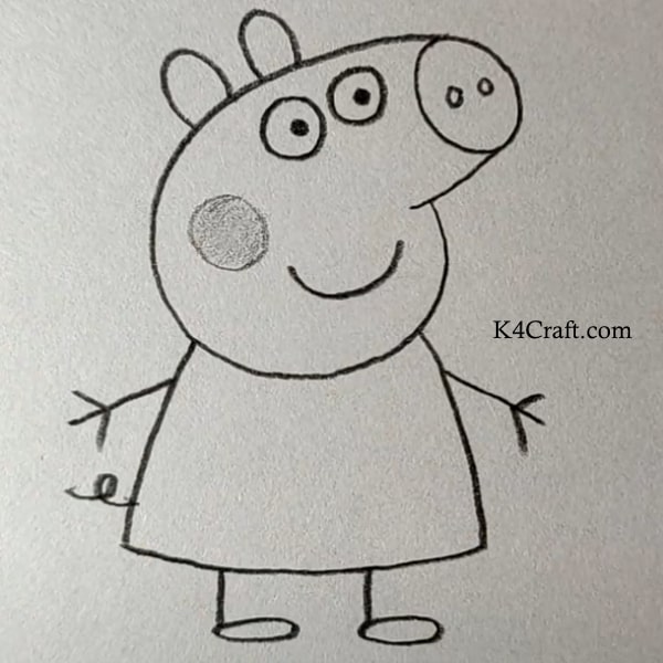 Piggy Man drawing for kids