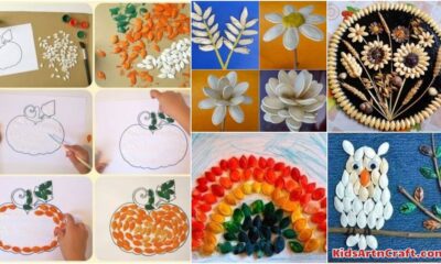 Colorful Pumpkin Seed Crafts for Kids