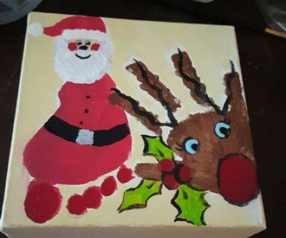 Footprint Fun: Christmas Crafts for Kids Santa Footprint Craft
